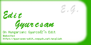edit gyurcsan business card